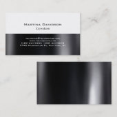 Carte De Visite Gris noir Gris Gris Blanc Plat (Devant / Derrière)
