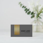 Carte De Visite Gris Noir Gris Gris Moderne Simple Professionnel (Debout devant)