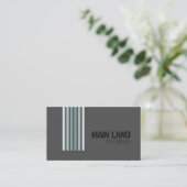 Carte De Visite Gris Noir Gris Gris Moderne Simple Professionnel (Debout devant)