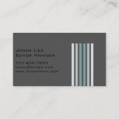 Carte De Visite Gris Noir Gris Gris Moderne Simple Professionnel (Dos)