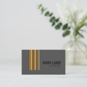 Carte De Visite Gris Noir Gris Gris Moderne Simple Professionnel (Debout devant)
