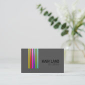 Carte De Visite Gris Noir Gris Gris Moderne Simple Professionnel (Debout devant)