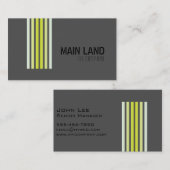 Carte De Visite Gris Noir Gris Gris Moderne Simple Professionnel (Devant / Derrière)