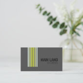 Carte De Visite Gris Noir Gris Gris Moderne Simple Professionnel (Debout devant)