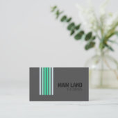 Carte De Visite Gris Noir Gris Gris Moderne Simple Professionnel (Debout devant)