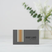 Carte De Visite Gris Noir Gris Gris Moderne Simple Professionnel (Debout devant)