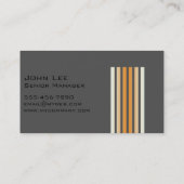 Carte De Visite Gris Noir Gris Gris Moderne Simple Professionnel (Dos)