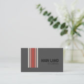 Carte De Visite Gris Noir Gris Gris Moderne Simple Professionnel (Debout devant)