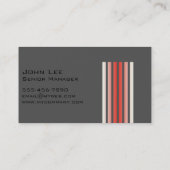Carte De Visite Gris Noir Gris Gris Moderne Simple Professionnel (Dos)