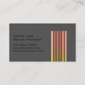 Carte De Visite Gris Noir Gris Gris Moderne Simple Professionnel (Dos)