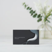 Carte de visite gris noir minimaliste (Debout devant)