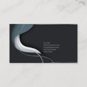 Carte de visite gris noir minimaliste (Dos)