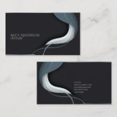 Carte de visite gris noir minimaliste (Devant / Derrière)