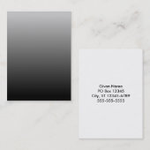Carte De Visite Gris Noir Ombré (Devant / Derrière)