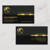 Carte De Visite Gris Noir Retro Colonnes Générateur Handyman (Devant / Derrière)