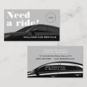 Carte De Visite Gris noir ton élégant automobile professionnelle (Devant / Derrière)