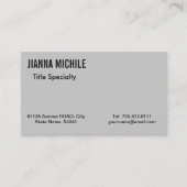 Carte De Visite Gris officiel (Devant)