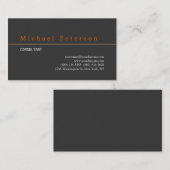 Carte de visite gris orange tendance (Devant / Derrière)