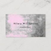 Carte De Visite Gris Pastel Gris Gris Rose Grunge Texture Feminine (Devant)