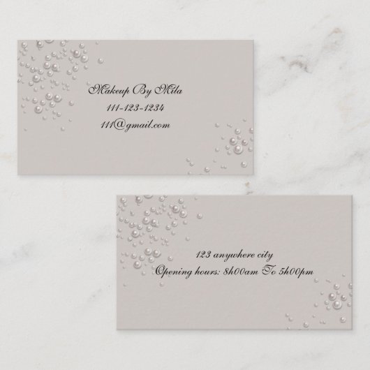 carte de visite gris perle (Devant / Derrière)