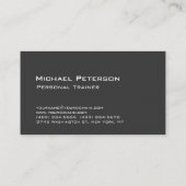 Carte De Visite Gris Personal Trainer Fitness Sport Custom Linen (Dos)