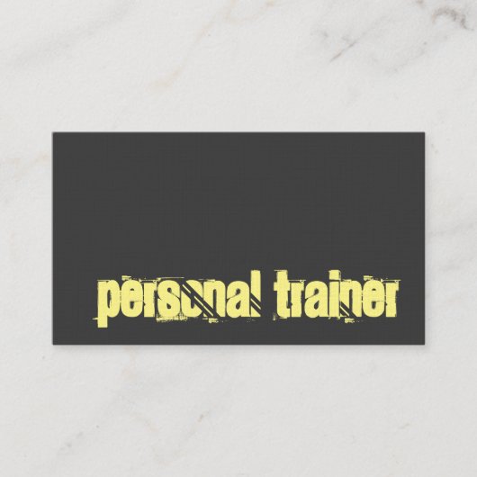 Carte De Visite Gris Personal Trainer Fitness Sport Custom Linen (Devant)