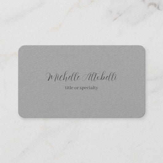 Carte De Visite Gris Premium Professionnel Moderne écrit à la main (Devant)