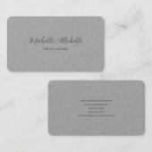 Carte De Visite Gris Premium Professionnel Moderne écrit à la main (Devant / Derrière)