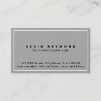 Carte de visite gris Premium uniquement