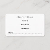 Carte de visite gris professionnel (Dos)