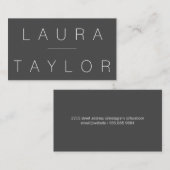 Carte De Visite Gris professionnel (Devant / Derrière)