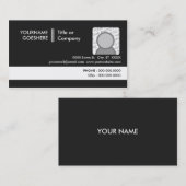 Carte De Visite gris professionnel 2 (Devant / Derrière)