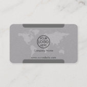 Carte de visite gris professionnel avec logo (Devant)
