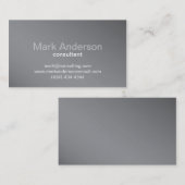 Carte de visite gris professionnel d'arrière - (Devant / Derrière)