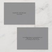 Carte de visite gris professionnel de Chubby (Devant / Derrière)