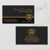 Carte De Visite Gris professionnel Gris Grunge Automobile (Devant / Derrière)