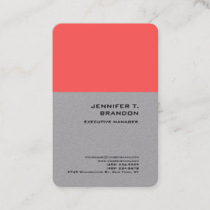 Carte De Visite Gris professionnel minimaliste moderne