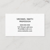 Carte de visite gris professionnel moderne (Dos)
