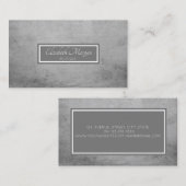 Carte De Visite Gris professionnel moderne, Cadre (Devant / Derrière)