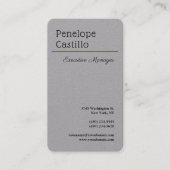 Carte De Visite Gris Professionnel Moderne Simple Design (Devant)