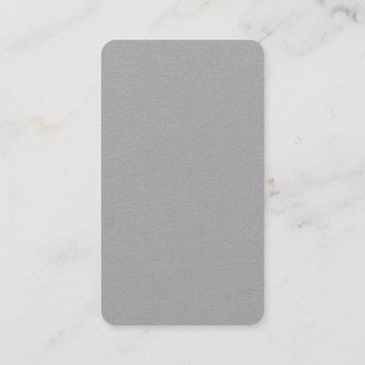 Carte De Visite Gris Professionnel Moderne Simple Design (Dos)