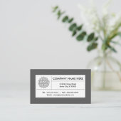 Carte De Visite gris raffiné (Debout devant)