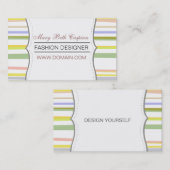 Carte De Visite Gris rétro couleur pâle du design moderne (Devant / Derrière)