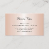 Carte De Visite Gris rose or rose | Papillon floral (Dos)