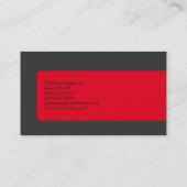 Carte de visite gris rouge gris moderne (Dos)