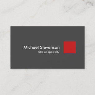 Carte De Visite Gris Rouge Moderne Unique Design