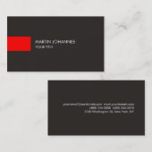 Carte de visite gris rouge professionnel (Devant / Derrière)