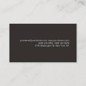 Carte de visite gris rouge professionnel (Dos)