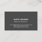 Carte De Visite Gris Rouge Unique Unique Personal Trainer (Dos)