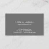 Carte De Visite Gris saturé de fusées (Dos)